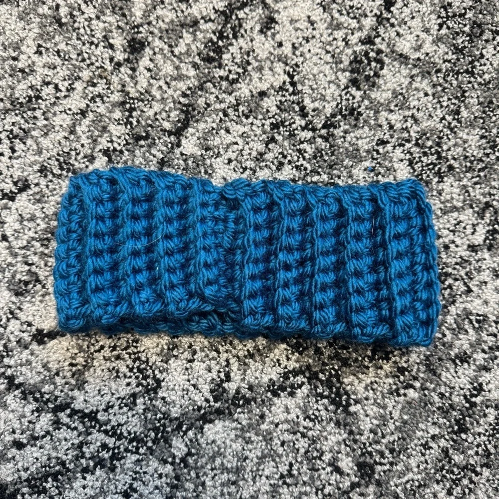 Stylish Blue Crochet Hairband